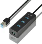AXAGON HUE-S2BL 4x USB3.0 Charging Hub 1.2m Cable, MicroUSB Charging