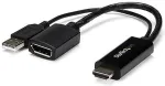 Startech .com HDMI auf DisplayPort Konverter - 4K - Videokonverter - HDMI bis DisplayPort - Schwarz (HD2DP)