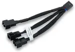 EK Water Blocks EkWaterBlocks 4 pin PWM (male) - 3-pins PWM (female) 10cm Splitter til bl&aelig;ser