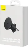NONAME Baseus CW01 Magnetic Car Holder with Wireless Charging 15W Cluster Black