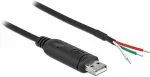 DeLOCK Adapterkabel USB 2.0 Typ-A zu seriell RS-232 mit 3 offenen Kabelenden 0,5 m