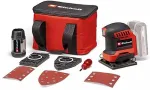 Einhell Power X-Change Cordless Hand Sander TE-OS 18/113 3X Li-Solo, 18 Volt (red/black, without battery and charger, with bag + accessories)