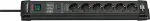 Brennenstuhl Premium-Line 6-way power strip (black, 1.8 meters, 26,000A surge protection)