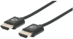 Manhattan HDMI-Kabel ultrad&uuml;nn mit Ethernet 1 m. schwarz