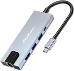 QOLTEC HUB USB C 5in1 USB C PD 100W 2xUSB HDMI 4K RJ45
