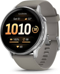 Garmin Venu 4 spordikell nutikell 45 mm silver koos h&otilde;be-halli silikoonrihmaga
