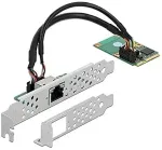 Delock Mini PCIe I/O PCIe full size 1 x RJ45 Gigabit LAN