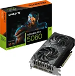 Videokaart Gigabyte Graphics Card||NVIDIA|GeForce RTX 5060|2512 MHz|8 GB|GDDR7|128 bit|PCI Express 5.0|Active|GV-N5060WF2MAXOC-8GD