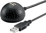 Goobay przedłużacz USB 2.0 na biurko - czarny - 1.5m