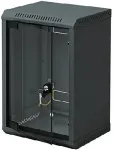 Triton 10" single-piece rack 4U/260 black glass door