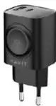HAVIT UC132 EU - GaN 22 W dual-port charger with wireless charging option, black