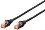 Digitus Patchkabel Cat6 S/FTP 2xRJ45 0.25m schw Hebelschutz Polybeutel