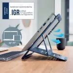 LEITZ Ergo Laptopstnder,dunkelgrau ultraflach, hhenverstellbar
