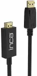 INCA Adapter Displayport->HDMI 4K-UHD St/St 1.80m schwarz
