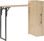 Home4you Baarilaud HEDVIG kokkupandav 122x44,5xH108cm, saar/must