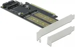 V&otilde;rgukaart DELOCK PCIe x16 card> 2x M.2KeyB + 1xmSATA