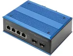 Digitus L&uuml;liti DIGITUS l&uuml;liti 4+2-pordiga Gigabit Ethernet PoE SC 20 km