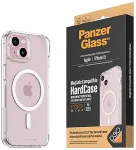 PANZERGLASS &reg; HardCase Transparent w. White MagSafe & D3O&reg; iPhone 15