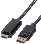 ROLINE - Videokabel - DisplayPort / HDMI - HDMI (M) bis DisplayPort (M) - 1 m - abgeschirmt - Schwarz (11.04.5785)