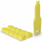 Lindy RJ45 Port Schl&ouml;sser GELB, 10 Stck + 1 Schl&uuml;ssel