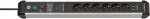 Brennenstuhl Premium-Protect-Line 6-way power strip, black/aluminum, 3 meters, 60,000A surge protection, 2x USB-A