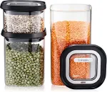Gefu 12807 Rectangular Set 1.4 L Black, Transparent 3 pc(s)
