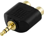 DELTACO Adapter 3.5mm M - 2xRCA F / AA-25