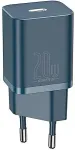 BASEUS reisilaadija komplekt Super Si 1C PD kiirlaadija 20W Blue EU (CCSUP-B03)