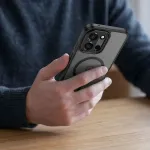 Tech-Protect &Uuml;mbris Magmat MagSafe, OnePlus Nord 6, matt l&auml;bipaistev musta &auml;&auml;rega, Qi2/MagSafe toega,