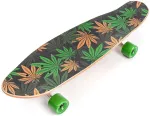 Meteor Cannabis 22595 Skateboard &ndash; green, brown and orange