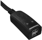 INLINE USB KM-Umschalter 2 PCs fuer Tastatur und Maus mit Maus-Transfer zwischen den Monitoren