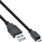 INLINE Micro USB 2.0 Cable USB Type A male / Micro-B male, black, 1.5m