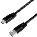 Logilink USB 2.0 Kabel zu USB-C Stecker, schwarz, 1,0m