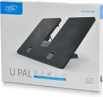 Deepcool | U-Pal | Notebook stand- cooler up to 19" | Black