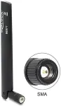 DELOCK LTE Antenne SMA -0,8 - 3,0 dBi omnidirektional mit Kippgelenk schwarz