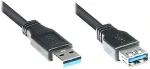 GoodConnections Good Connections USB 3.0 Verl&auml;ngerungskabel 3m St. A zu Bu. A schwarz