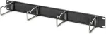 Digitus cable management panel with steel brackets and brush strip for 483 mm (19") cabinets (black, 1 U)
