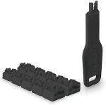 Lindy RJ45 Port Schl&ouml;sser SCHWARZ, 10 Stck + 1 Schl&uuml;ssel
