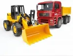 Bruder Professional Series MAN TGA Construction Truck with Articulated Road Loader - 02752