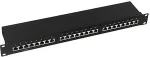 LOGILINK EconLine - Patch Panel - RJ-45 X 24 - Schwarz, RAL 9005 - 1U - 48.3 cm (19) (NP0055)