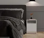 TOP E SHOP GALAX 30/1D WHITE BEDSIDE TABLE