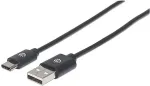 Manhattan USB 2.0 Typ C-Kabel C-Stecker/A-Stecker 2m schwarz