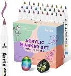 Noname Acrylic Marker Pens ARRTX 30F, 30 Metallic Colours