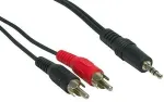 Alcasa Good Connections Cinch Kabel 1,5m Stecker - Klinke Stecker stereo schwarz