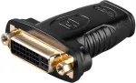 Goobay | HDMI/DVI-I adapter, gold-plated | 68690 | Black | HDMI female (Type A) | DVI-I female Dual-Link (24+5 pin)
