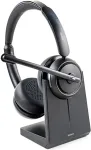 DELTACO HL-100 Wireless Stereo Headset , on-ear, USB-dongle, charging stand / HL-100WL / 1903274