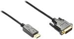 Alcasa GoodConnections Anschlusskabel DisplayPort an DVI-D 24+1 Stecker, Full HD, vergoldete Kontakte, CU, schwarz, 1,8m,