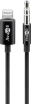 Goobay Wentronic - Audiokabel - Lightning m&auml;nnlich bis Stereo Mini-Klinkenstecker m&auml;nnlich - 1,0m - Schwarz - f&uuml;r Apple iPad/iPhone/iPod (Lightning) (66805)