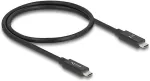 DeLOCK USB 80 Gbps Kabel USB Type-C&trade; Stecker zu Stecker 16K 60 Hz PD 3.1 240 W E-Marker koaxial 0,5 m schwarz