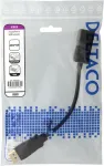 DELTACO DP to HDMI adapter, dual-mode (DP ++), gold-plated, 3840x2160 at 60Hz, 0.2m, black / DP-HDMI43